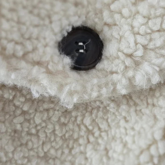 Altar'd State Cream Fleece Puffer Jacket - Picture 3 of 8